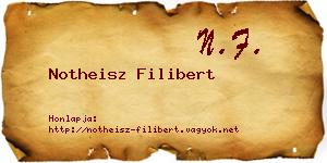 Notheisz Filibert névjegykártya